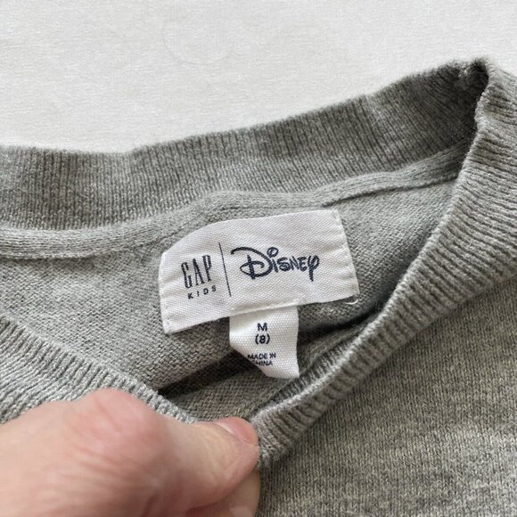 Gap Disney Girls Gray Mickey Mouse Sweater Size 8 - Picture 4 of 6